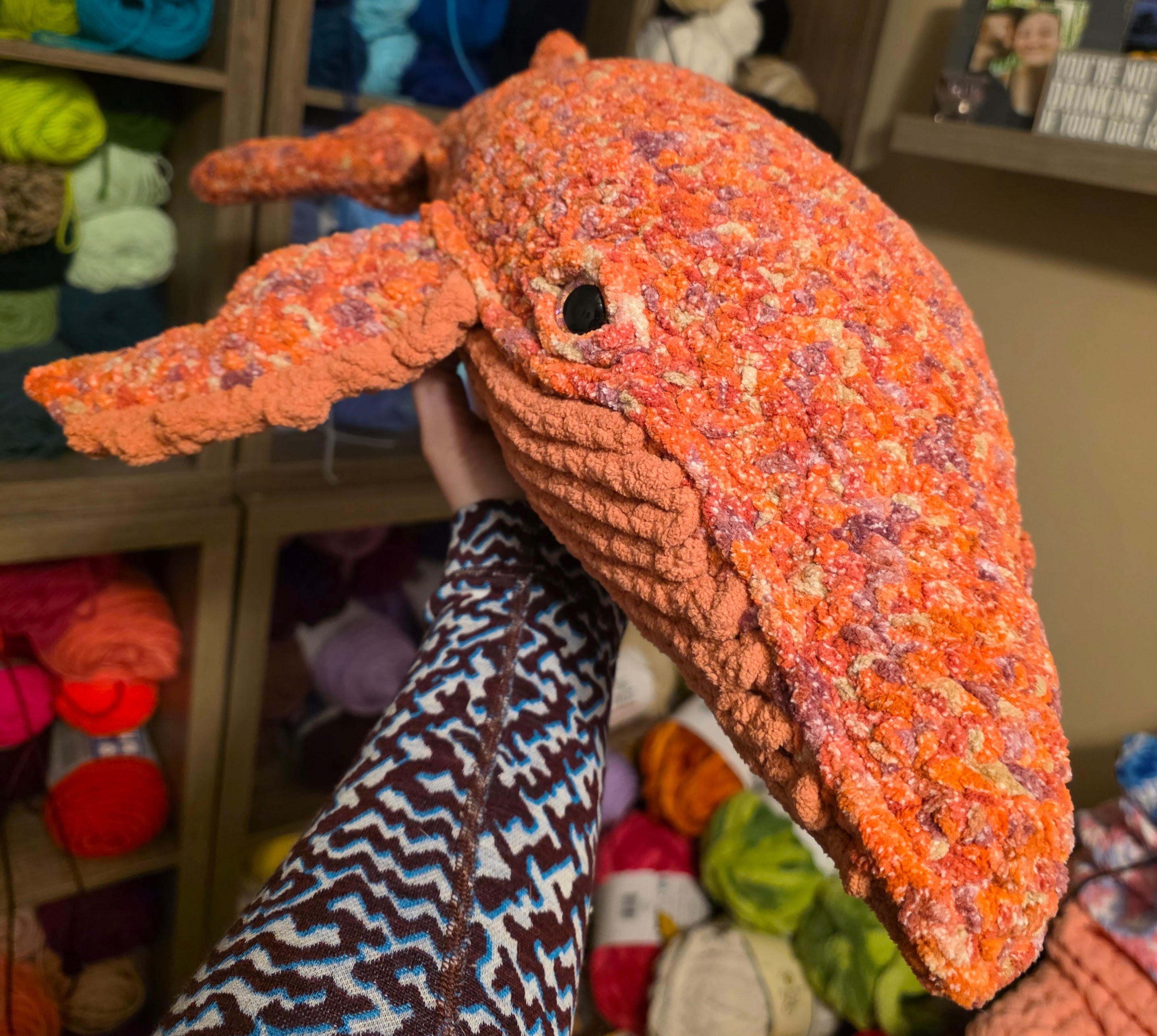 Giant Stuffed Crochet Humpback Whale