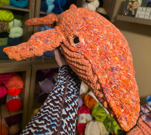 Giant Stuffed Crochet Humpback Whale