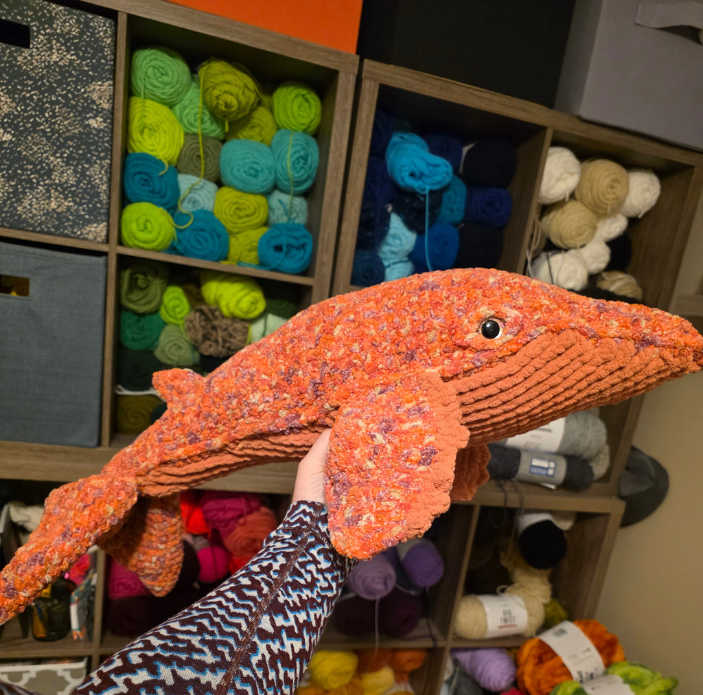 Giant Stuffed Crochet Humpback Whale
