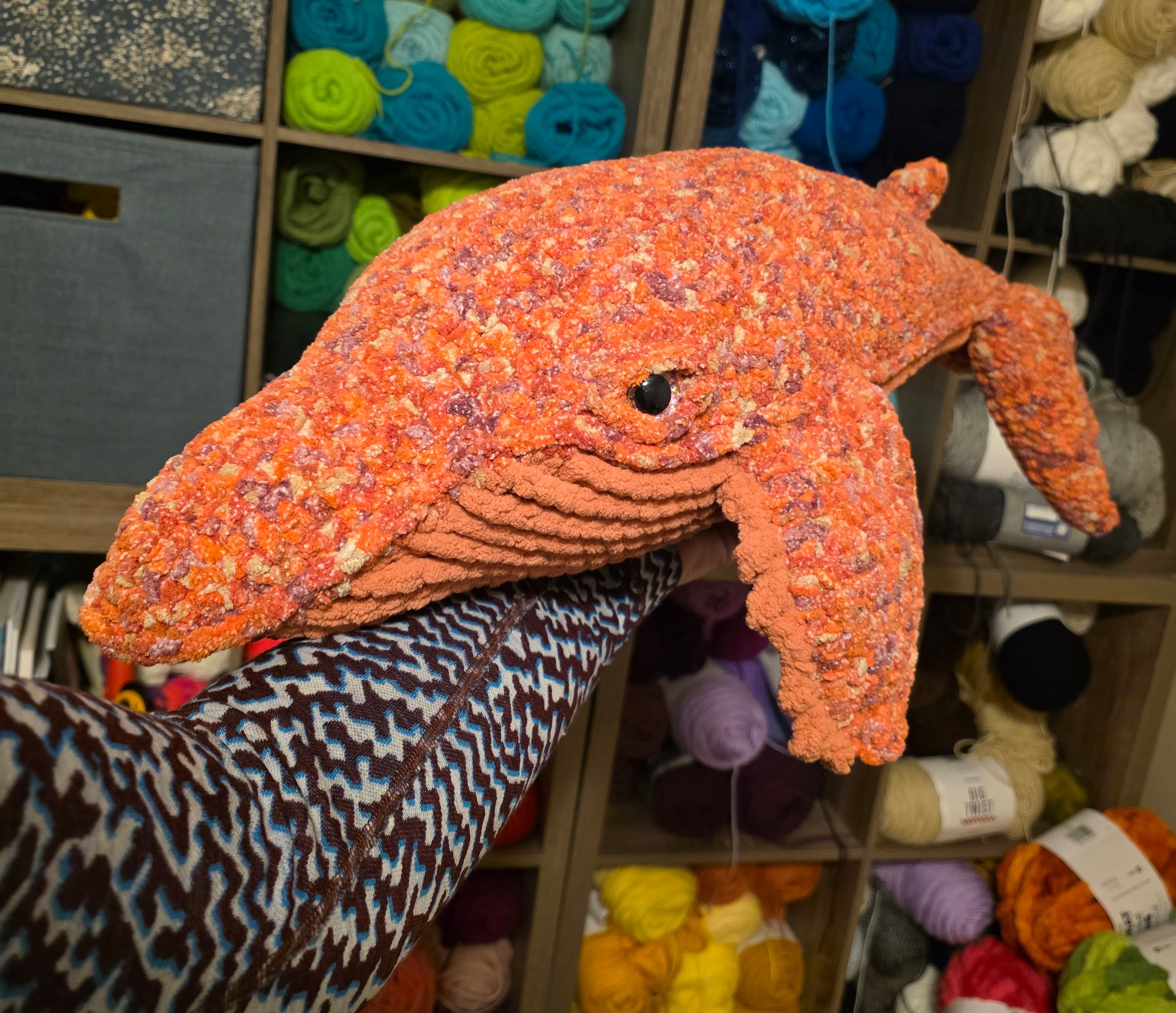Giant Stuffed Crochet Humpback Whale
